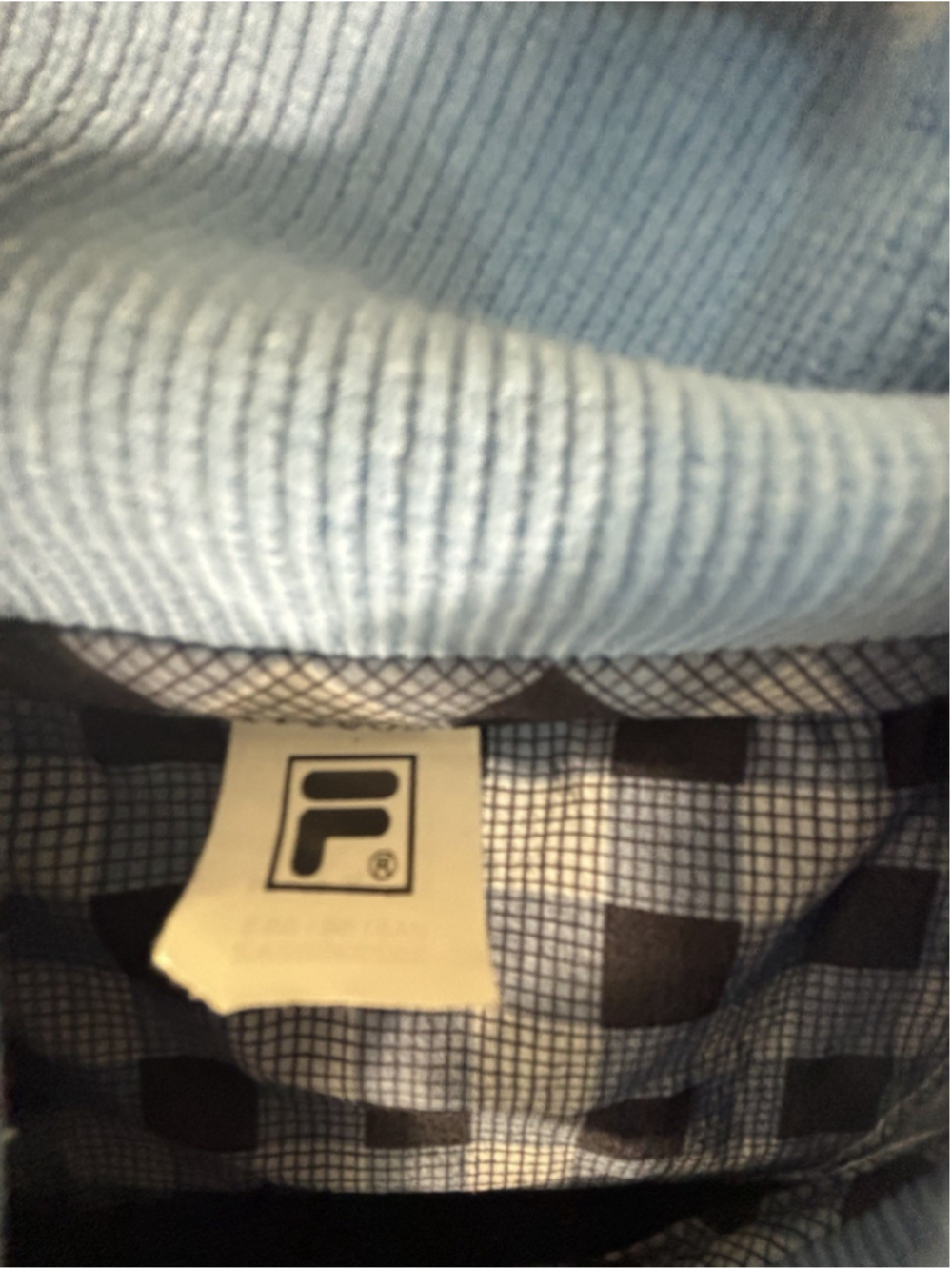 Fila Checkered Full Zip Track Jacket Blue Black Men’s XL Check Plaid Retro - Picture 4 of 10